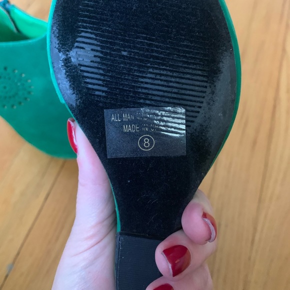 Green twisted wedges - Picture 4 of 4